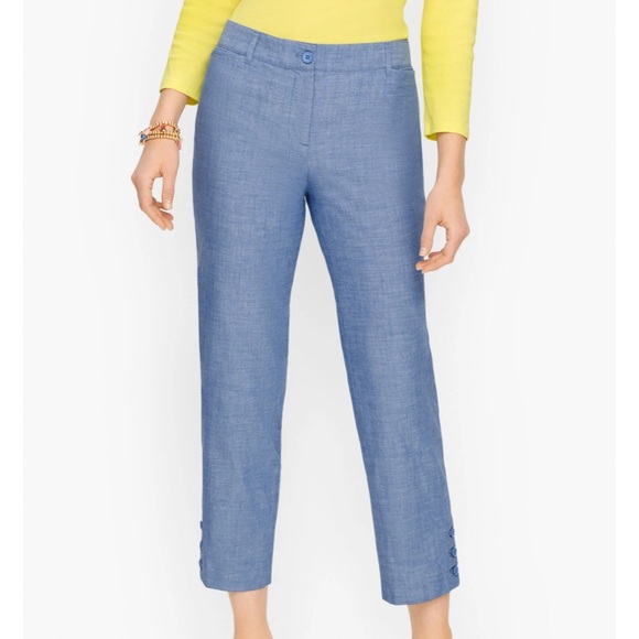Talbots Perfect Crop 100 Percent Cotton Pants - Picture 1 of 5